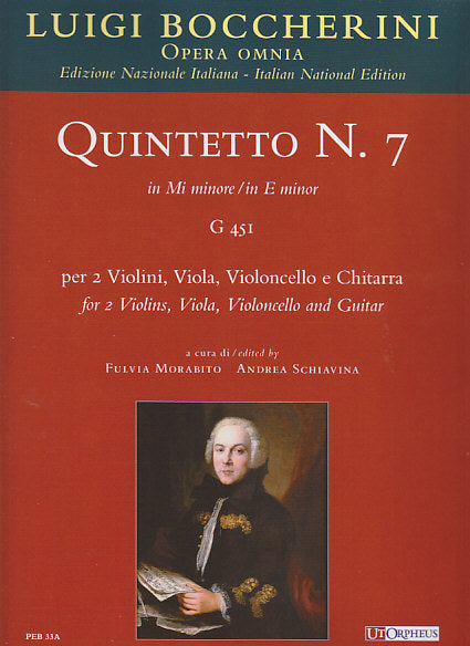 Boccherini, Quintet G 451 in e (Score) (Ut Orpheus)