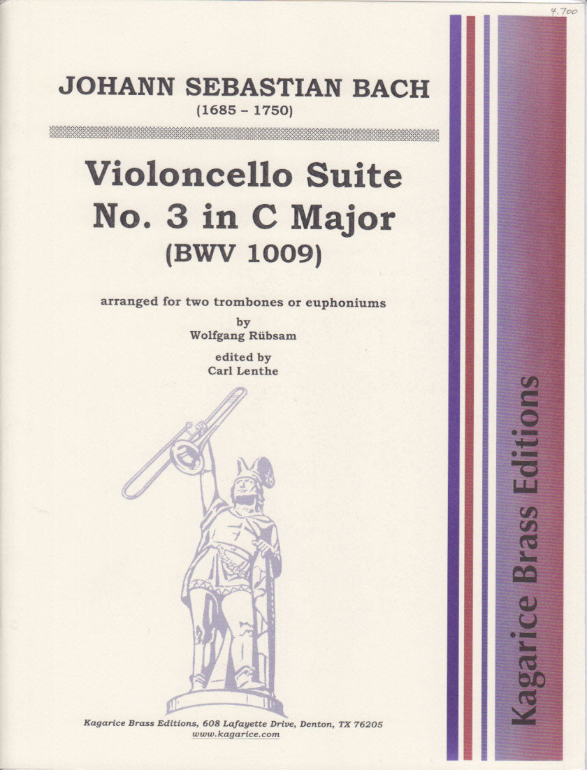 Bach, Violoncello Suite No. 3 (Kagarice Brass Editions)