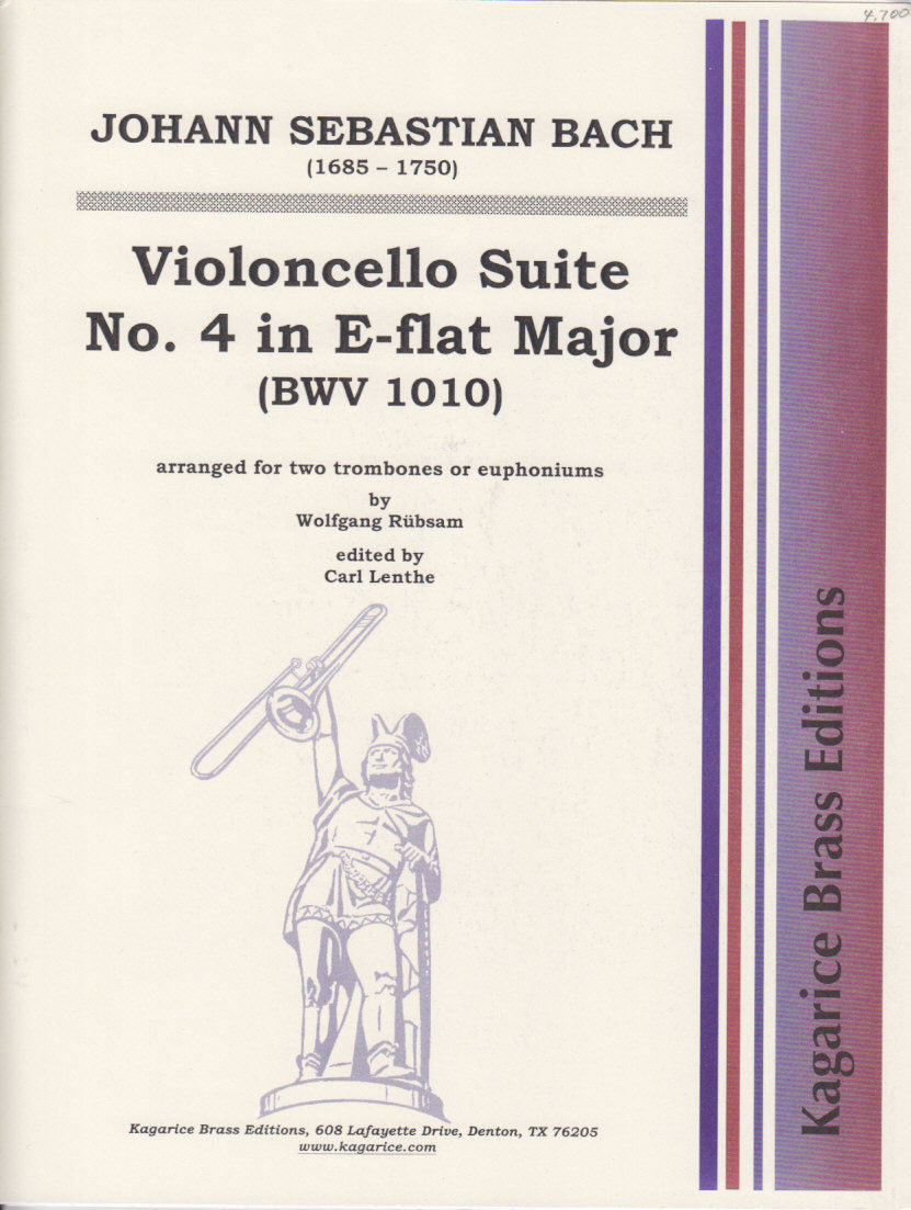 Bach, Violoncello Suite No. 4 (Kagarice Brass Editions)
