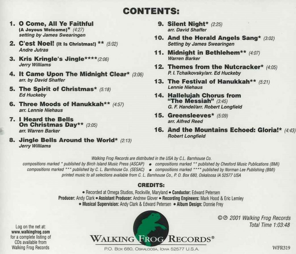 Happy Holidays! (CD) (Walking Frog Records/Barnhouse)