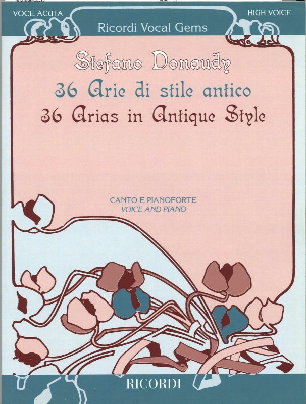 Donaudy, 36 Arie di stile antico (H=orig (Ricordi)