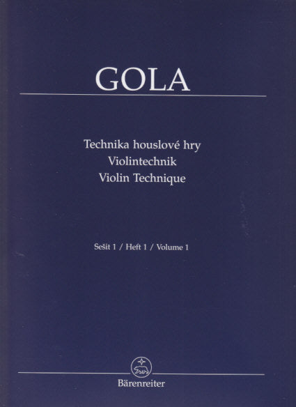 Gola, Violin Technique 1 [Cz/G/E] (Barenreiter)