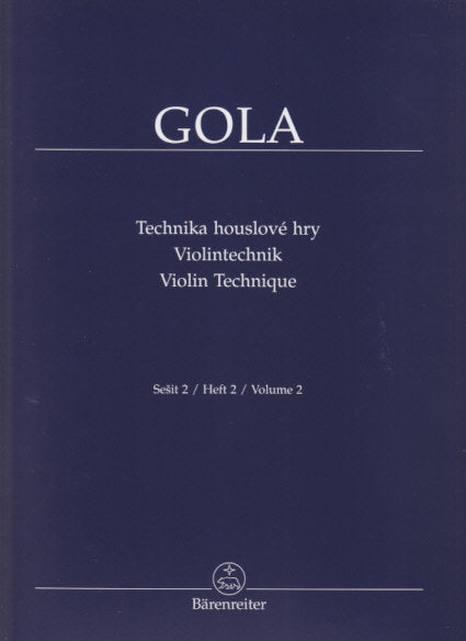 Gola, Violin Technique 2 [Cz/G/E] (Barenreiter)