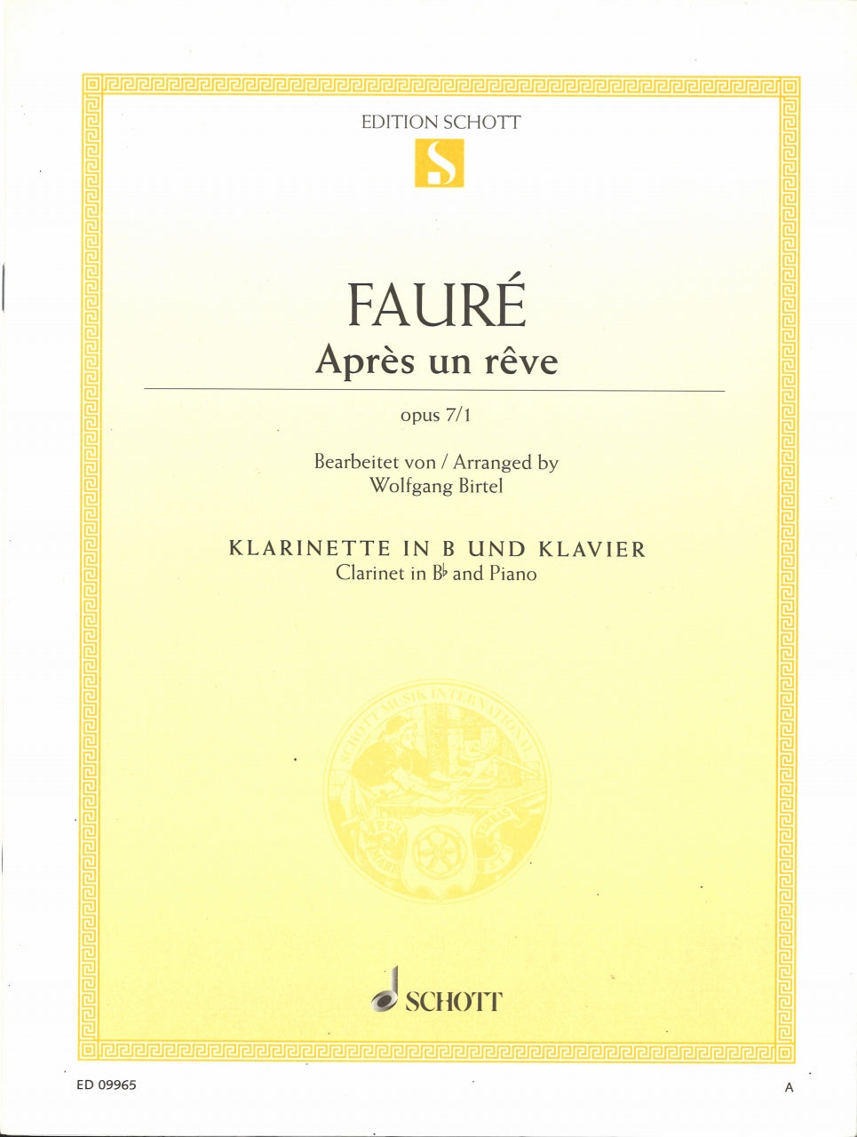 Faure, Apres un reve op. 7/1 (Birtel) (Schott)