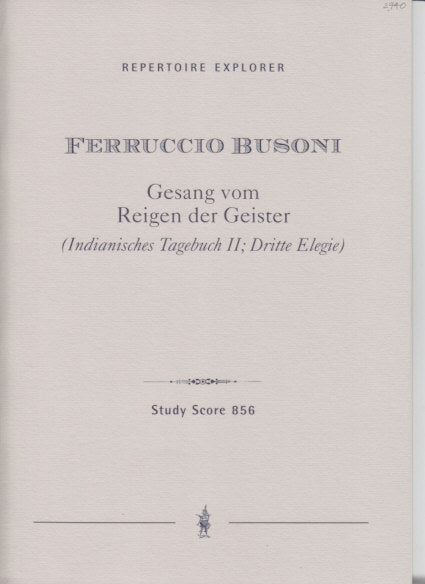 Busoni, Gesang vom Reisen der Geister (Hoflich)