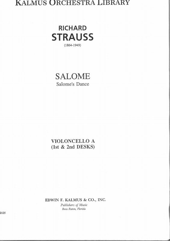 Strauss,R., Salome's Dance (E.F.Kalmus)