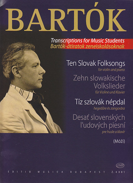 Bartok, For Children-10 Slovak Folksongs (Editio Musica Budapest)