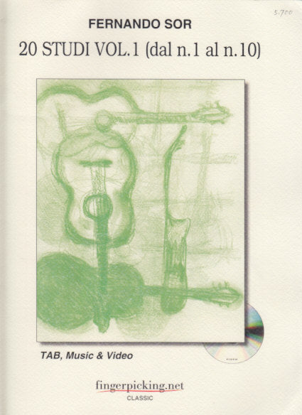 Sor, Studi, Vol. 1 (dal n. 1 a n. 10) (Fingerpicking.net)