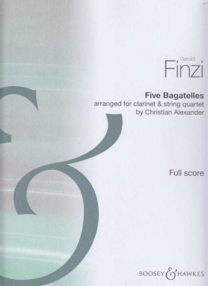 Finzi, 5 Bagatelles (Cl,StrQrt) Score (Boosey)