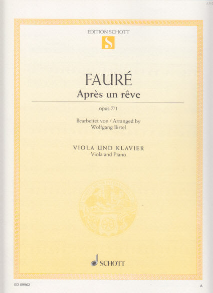 Faure, Apres un reve op. 7/1 (Birtel) (Schott)