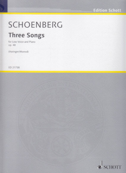 Schonberg, 3 Songs op. 48 (Schott)
