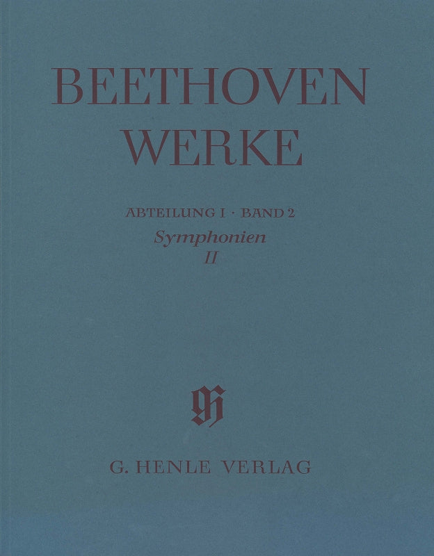 Beethoven Werke 1/2: Symphonien 2 paper (Henle)