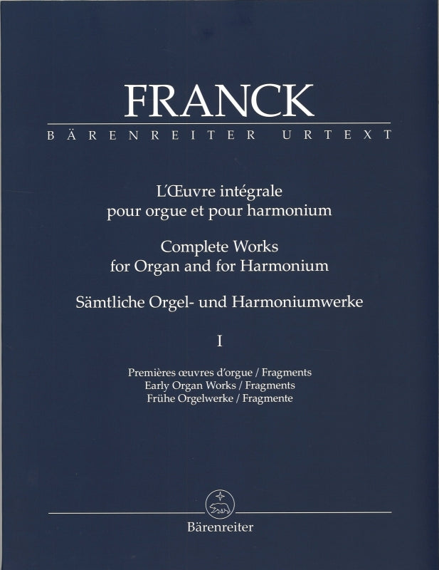 Franck, Oeuvre integrale pour orgue 1 (Barenreiter)
