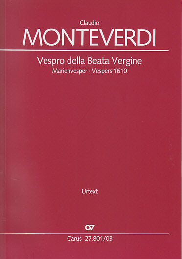 Monteverdi, Vespro della Beata Vergine (Carus)