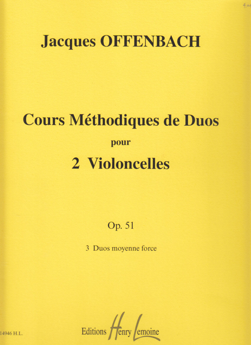 Offenbach, 3 Duos moyenne force op. 51 (Lemoine)