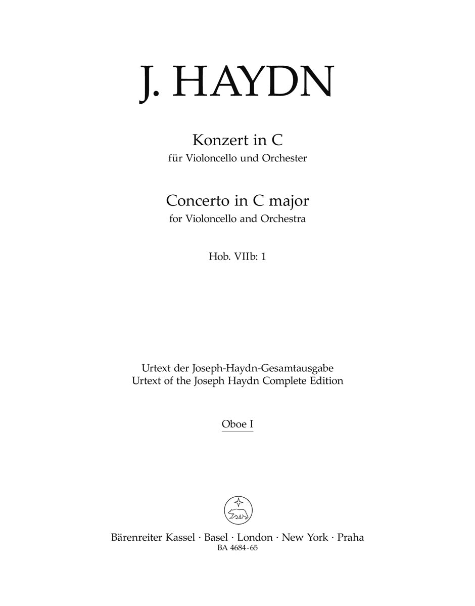 Haydn, Concerto Hob. 7b/1 in C Wind Set (Barenreiter)
