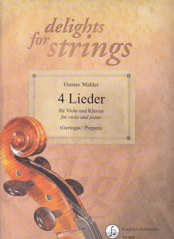 Mahler, 4 Lieder (Va,Pf) (Geringas) (Hofmeister)