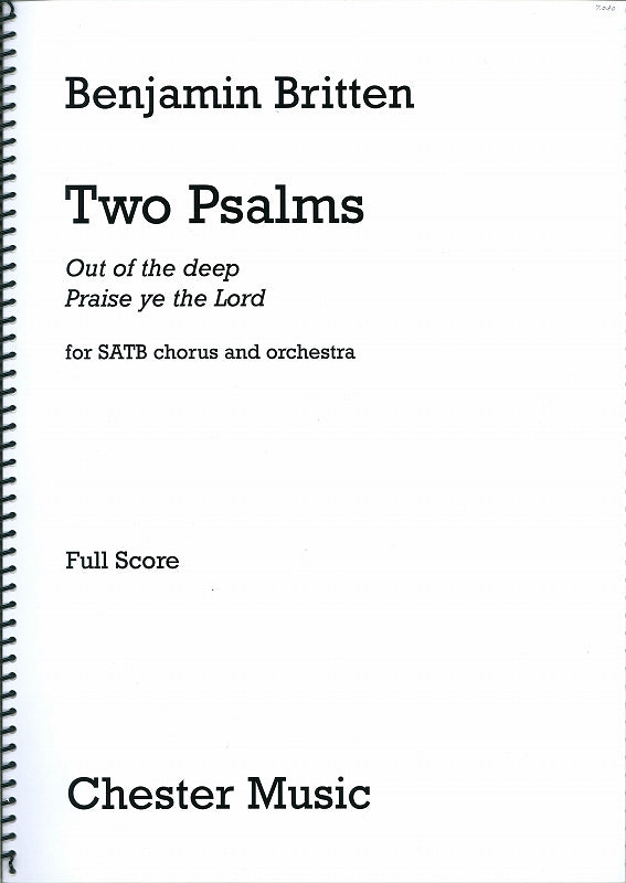 Britten, 2 Psalms (Large Score) (Chester)