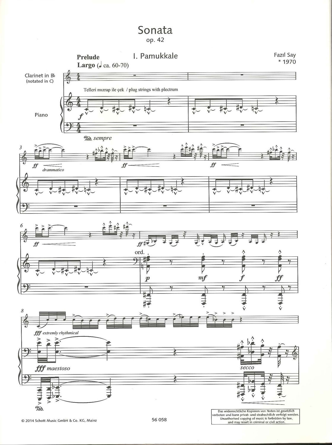 Say, Sonata op. 42 (Schott)
