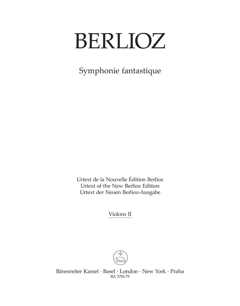 Berlioz, Symphonie fantastique Vn II (Barenreiter)