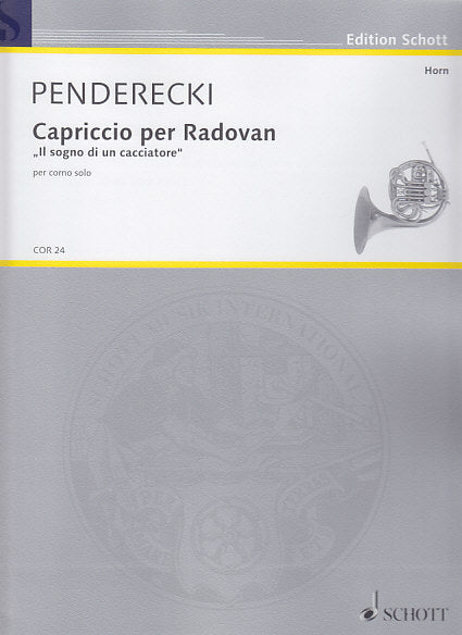 Penderecki, Capriccio per Radovan (Schott)