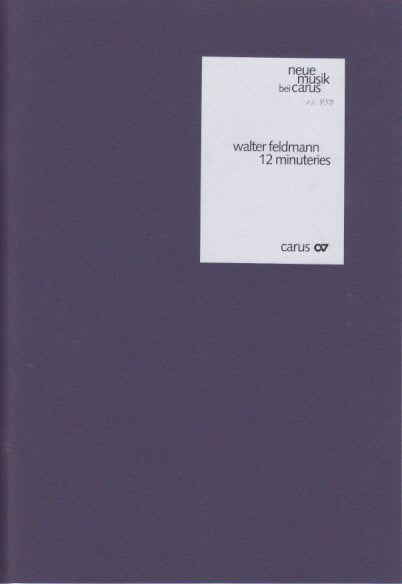 Feldmann, 12 Minuteries, fur 4 Floten (Carus)