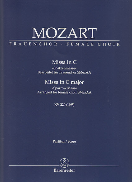 Mozart, Missa KV 220 (Female Cho) Score (Barenreiter)