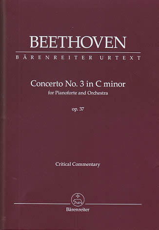 Beethoven, Concerto for Piano 3 Comment. (Barenreiter)