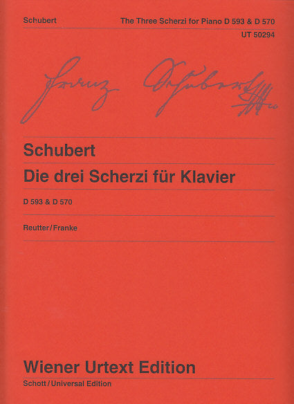Schubert, 3 Scherzi D 593, D 570 (Wiener Urtext Edition)