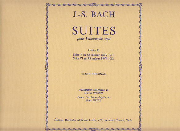 Bach, Suites BWV 1009, 1010 (Bitsch) (Leduc)