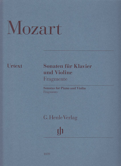 Mozart, Sonaten, Fragmente (Henle)