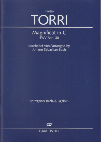 Torri/Bach, Magnificat BWV Anh. 30 (Carus)