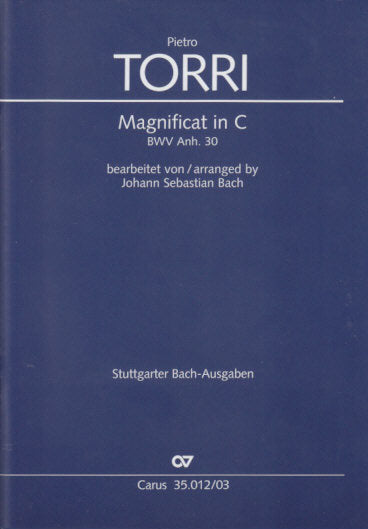 Torri/Bach, Magnificat BWV Anh. 30 (Carus)