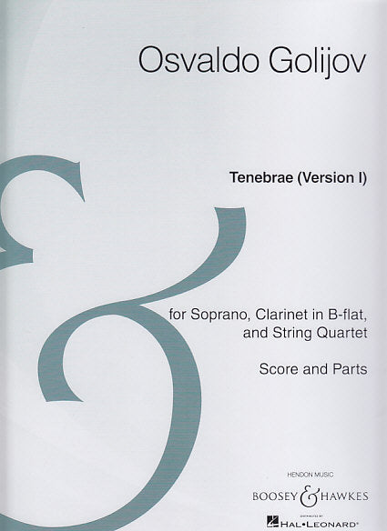 Golijov, Tenebrae, ver. 1 (Sop,Cl,Str) (Boosey)