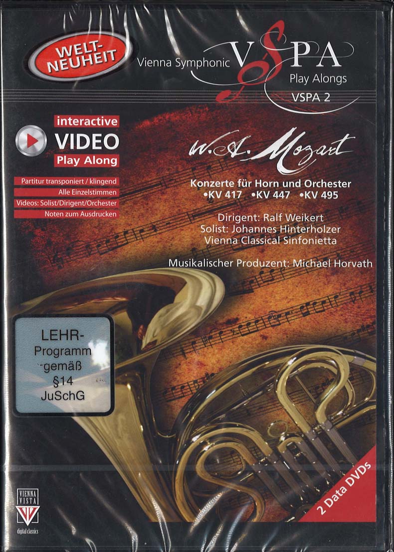 Mozart, Concertos for Horn (DVD-ROM) (Vienna Symphonic Play Along/Doblinger)