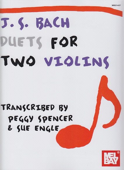 Bach, Duets for 2 Violins (Mel Bay)