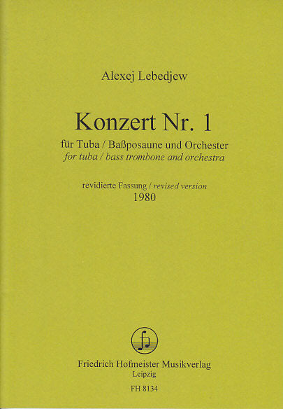 Lebedjew, Concerto No. 1 for Tuba Score (Hofmeister)