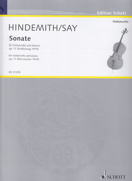 Hindemith, Sonate op. 11/3 (ver. 1919) (Schott)