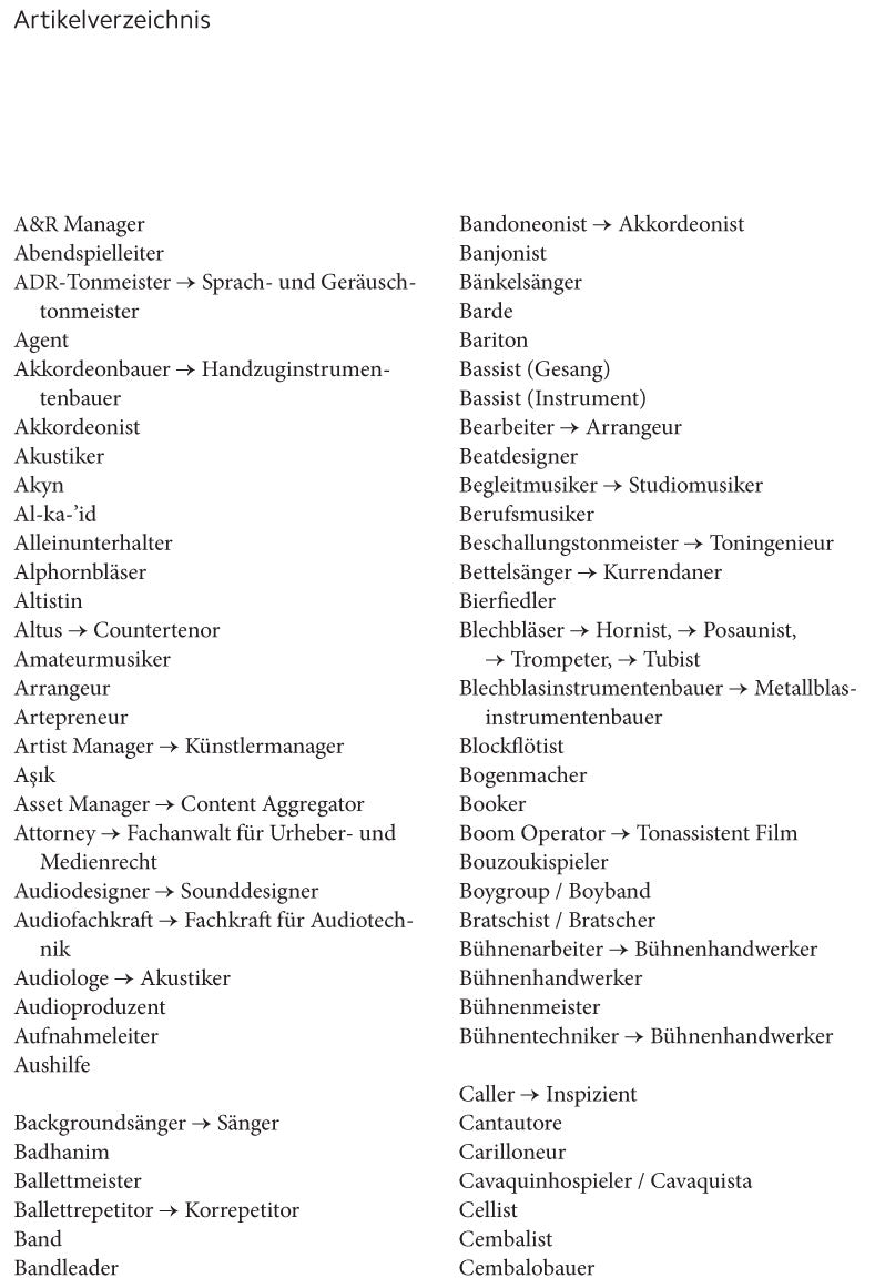Lucke, Lexikon der Musikberufe (Laaber-Verlag)