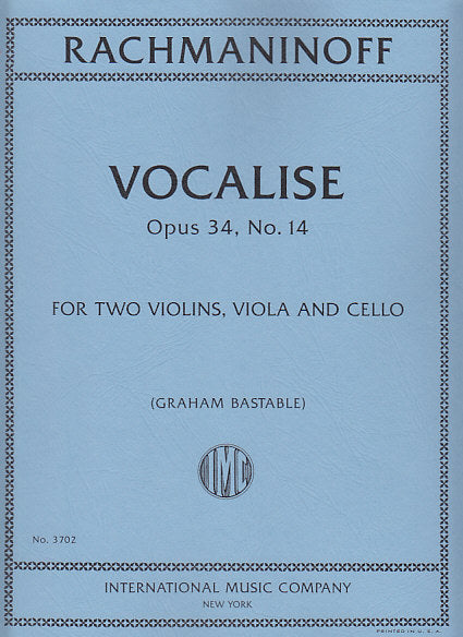 Rachamaninoff, Vocalise op. 34/14 (Qrt) (IMC)