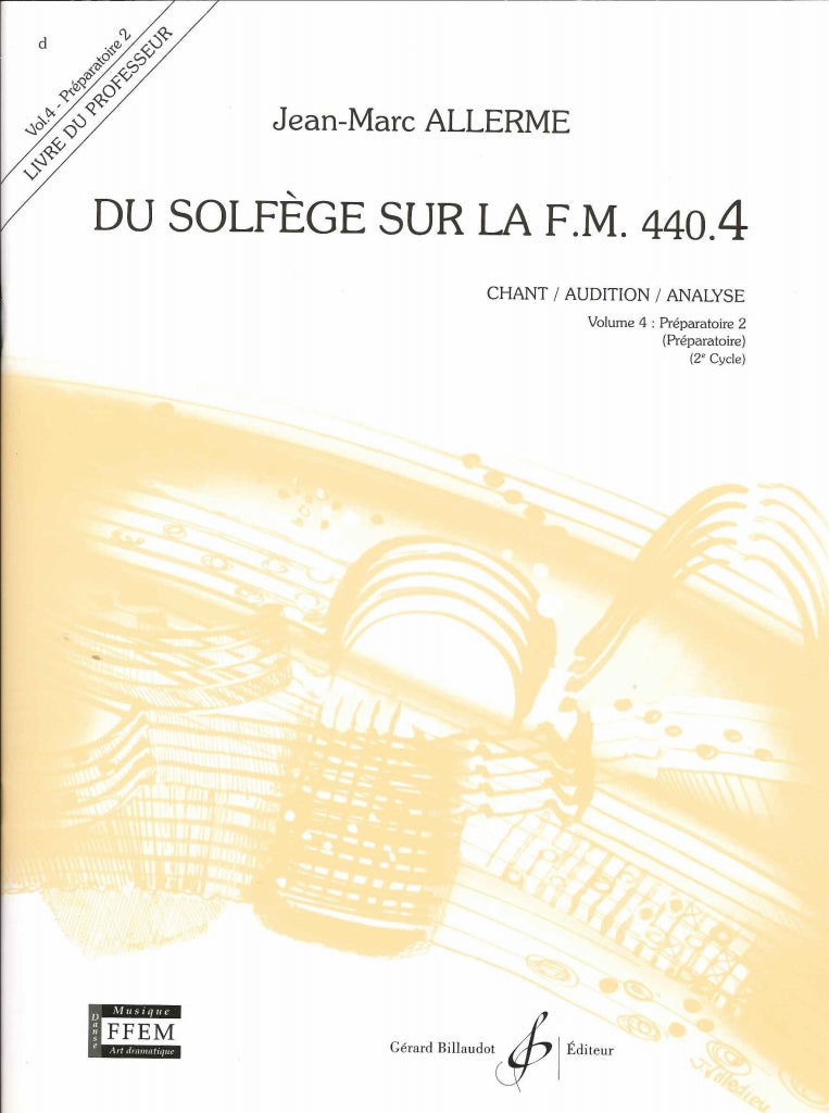 Du solfege sur la F.M.440.4 C/A/A Prof. (Billaudot)