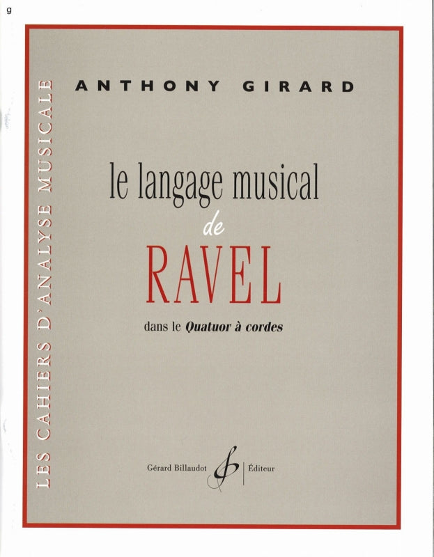 Girard, Langage musical de Ravel (Billaudot)