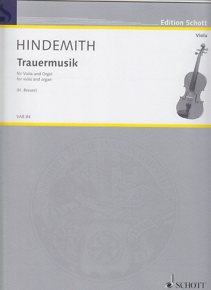 Hindemith, Trauermusik (Va,Org) (Schott)