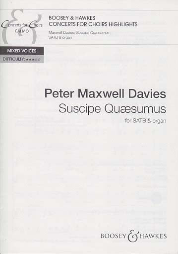 Maxwell Davies, Suscipe Quaesumus (Boosey)