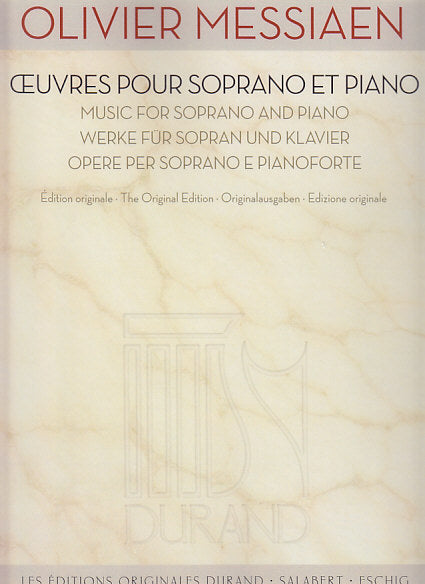 Messiaen, Oeuvres pour soprano et piano (Durand)