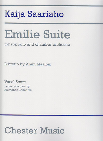 Saariaho, Emilie Suite (Sop,Pf) [F] (Chester)