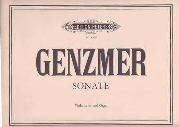 Genzmer, Sonate fur Violoncello & Orgel (Peters)
