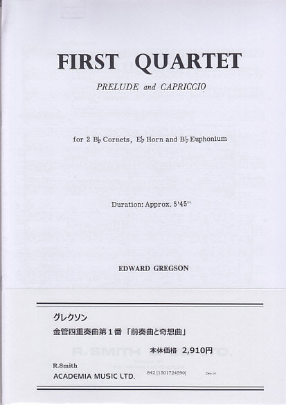 Gregson, 1st Quartet Prelude & Capriccio (R.Smith)