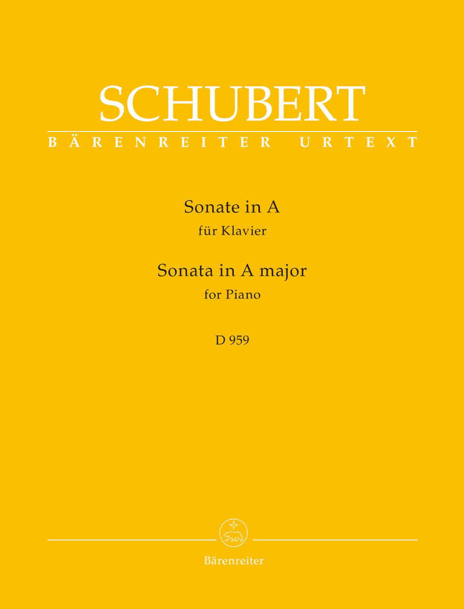 Schubert, Sonata D 959 in A (No. 20) (Barenreiter)