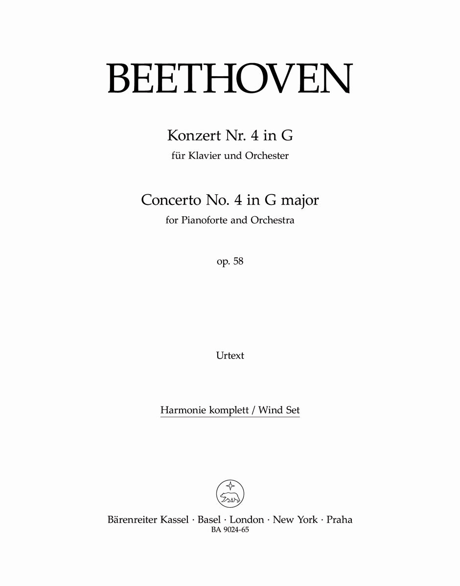 Beethoven, Concerto for Piano 4 Wind Set (Barenreiter)